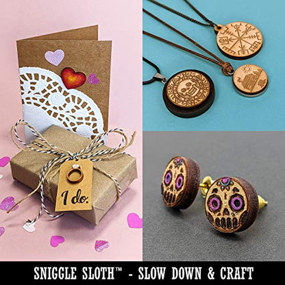 D20 20 Sided Gaming Gamer Dice Critical Role Mini Wood Shape Charms Jewelry DIY Craft - 16mm (22pcs) - with Hole - color: With Hole, size: 16mm (22pcs)