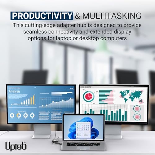 Mini DisplayPort to Dual HDMI 4K@60Hz Adapter Multi-Stream Transport (MST) Hub, DP to 2X HDMI 2.0