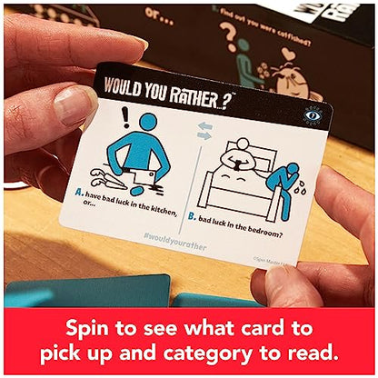 Spin Master Games, Would You Rather? Funny Party Card Game for College, Friendsgiving, Birthdays, & More, for Teens & Adults, 3-6 Players, for Ages 14 & Up - style: Would You Rather