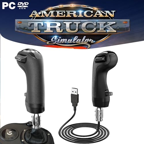 Obokidly Upgrade USB Gearshift Knob Modification Steering Wheels Accessories Support G29 G27 G25 Compatible with PC for ATS & ETS2 Racing Shifter THRUSTMASTER TH8A (USB Gearshift Knob version 2, Black - color: Black, size: USB Gearshift Knob version 2