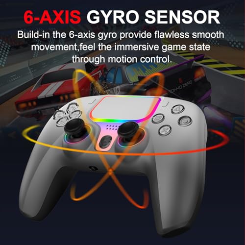 NBCP Wired PS5 Controller for PlayStation 5,PS4,PC/Steam Gamepad | Dual Vibration and Hall Effect Triggers,6-Axis Gyroscope,Turbo Function and 3.5mm Headphone Jack Grey - color: Gray
