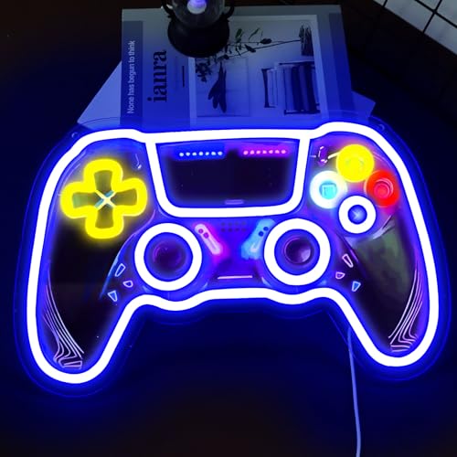 Game Room Neon Sign,Game Neon Lights Wall Decor for Internet Cafe, Gaming Room, Man cave, Bedroom Gift Art for Boys Girls Fans Gamer-15.8 x 10 IN-USB Powered-Acrylic - color: Blue:Gamer