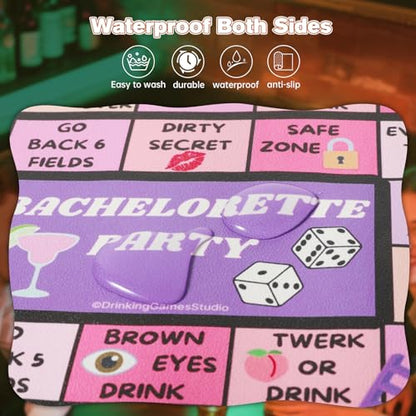 ESENHARBER Drinking Board Game, Drink Up Board Game, Fun for Girls' Night Out, Party Drinking, and Bachelorette Parties 2-8 Players, Age 21+, Interactive Drinking Games - color: Purple