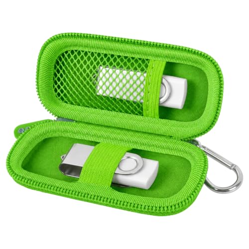 USB Flash Drive Case, SD Card/Thumb Drive/Memory Cards Holder, Bag Only | SDXC/SDHC Storage, Electronic Accessories Organizer for SanDisk / for Samsung, for Students/IT/Office/School/Travel, G-Green - color: Grass Green