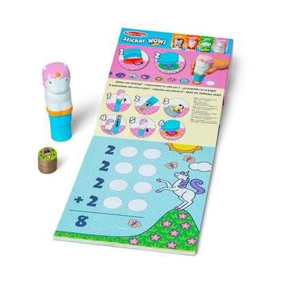 Melissa & Doug Sticker Wow!™ 24-Page Activity Pad and Sticker Stamper, 300 Stickers, Arts and Crafts Fidget Toy Collectible Character – Tiger - for Kids Ages 3+ - FSC Certified - color: Tiger, size: Single