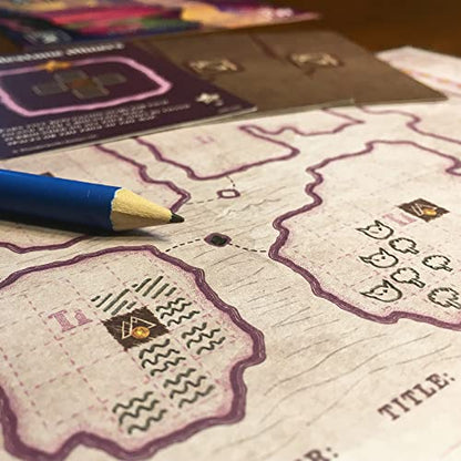 Cartographers: Map Pack 2, Affril | Expansion for The Award-Winning Game of Map Drawing | Strategy Flip and Write Fantasy Board Game | Family Board Game for 1-75 Players Ages 10+ by Thunderworks Games - style: Pack 2