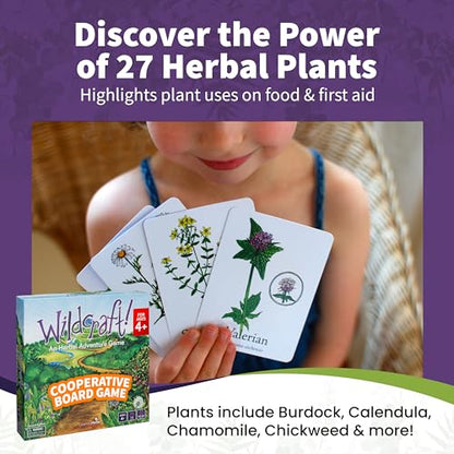 Wildcraft! Cooperative Board Game, Learn 25 Herbs, Family Game for Kids 4+ | Herbal Learning Game for Homeschool & Classroom Activities & More, Educational Board Game for Kids 4+ with Bonus Printables - style: Wildcraft!