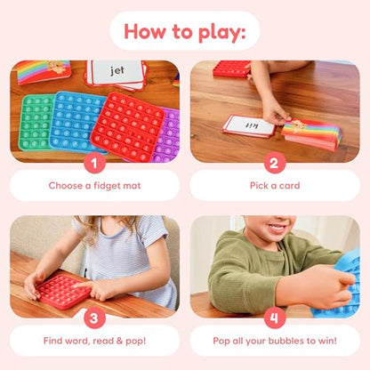 The Fidget Game Word Pop CVC Word Games for Kids 4-6 | Learn to Read in Weeks, Multisensory Reading & Phonics, Interactive Board Game, Pre Kindergarten to 1st Grade