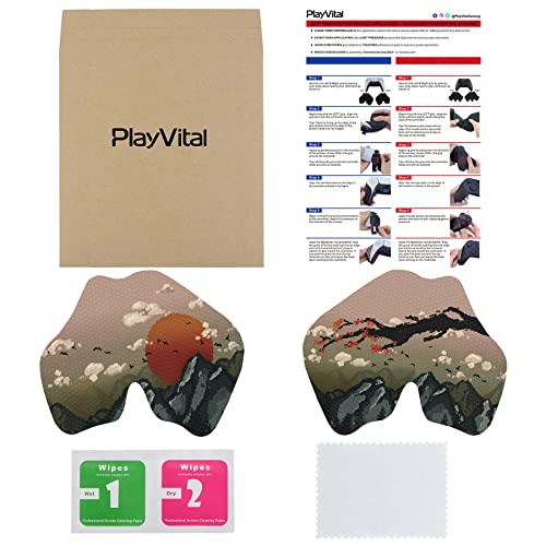 eXtremeRate PlayVital Controller Grip for ps5 Controller, Professional Textured Soft Rubber Pads Handle Grips - View of Rising Sun - color: Rising Sun