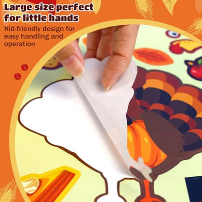48 Sheets Thanksgiving Stickers for Kids Bulk Cute Holiday Stickers Funny DIY Crafts Activities Party Favors Game Gifts for Boys Girls - style: Thanksgiving