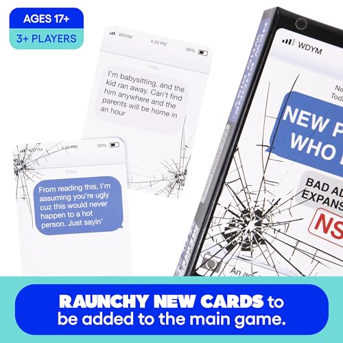 New Phone, Who Dis? Bad Advice NSFW Expansion Pack by Relatable, Designed to be Added to the New Phone, Who Dis? Core Game, A Funny Card Game for Adults, Includes 45 Inbox Cards and 135 Reply Cards - style: NSFW Expansion Pack