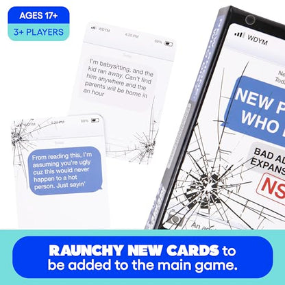 New Phone, Who Dis? Bad Advice NSFW Expansion Pack by Relatable, Designed to be Added to the New Phone, Who Dis? Core Game, A Funny Card Game for Adults, Includes 45 Inbox Cards and 135 Reply Cards - style: NSFW Expansion Pack