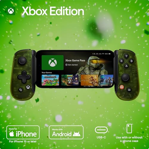 BACKBONE One Mobile Gaming Controller, Xbox Edition, USB-C | For iPhone 15/16/17 & Android, Play with Xbox Game Pass Ultimate (1-Month Access), Stream from Console or PC & More - color: Xbox Edition