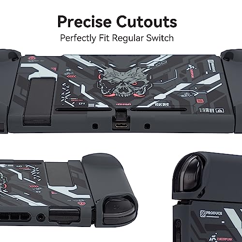 GeekShare Halloween Protective Case Slim Cover Case Compatible with Nintendo Switch and Joy-Con - Shock-Absorption and Anti-Scratch - Skull