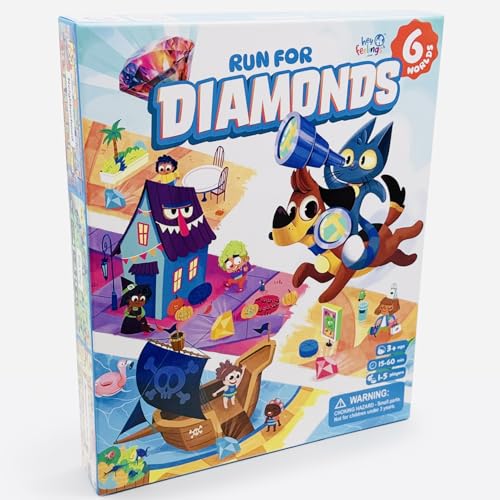 Run for Diamonds! Best Family Board Game | Social Emotional Learning Game for Kids Ages 3-99 | Therapy Game Designed by Experts | 15-45 Min Playtime | Fun & Fast