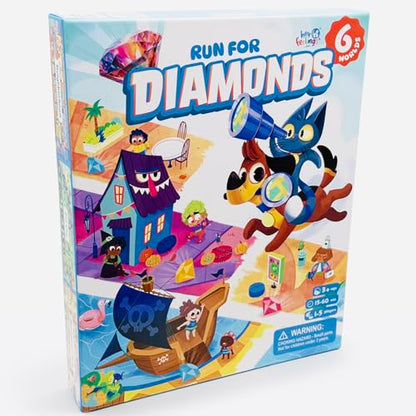 Run for Diamonds! Best Family Board Game | Social Emotional Learning Game for Kids Ages 3-99 | Therapy Game Designed by Experts | 15-45 Min Playtime | Fun & Fast