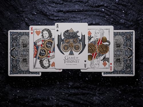 theory11 Game of Thrones Premium Playing Cards, Poker Size Standard Index | Black; Material: Cardstock; For ages Adult