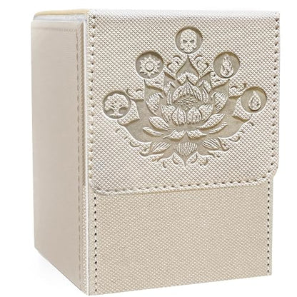 PROMAXIBINDER MTG Commander Deck Box - Fits 100+ Cards, Strong Magnet Closure, PU Leather Magic Gathering Deck Box for TCG, CCG, MTG Cards (Grey) - color: B-Grey, size: 100+
