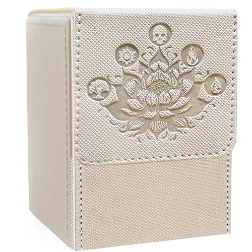 PROMAXIBINDER MTG Commander Deck Box - Fits 100+ Cards, Strong Magnet Closure, PU Leather Magic Gathering Deck Box for TCG, CCG, MTG Cards (Grey) - color: B-Grey, size: 100+