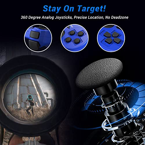 OKHAHA 2 Pack Wireless Controller Compatible with PlayStation 3 (PS3), Bluetooth, Rechargeable with Motion Sensor (No Stripes, Blue + Red) - color: No Stripes(Blue + Red)