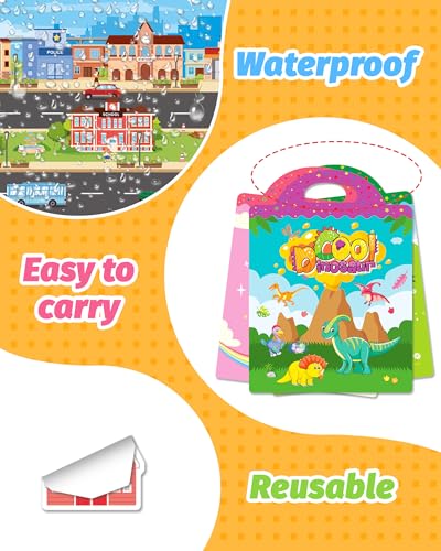 Walenced Reusable Sticker Book for Toddlers, Travel Stickers for Kids, Toddler Craft Activities Toys, Birthday Gifts for Boys & Girls - style: Collection