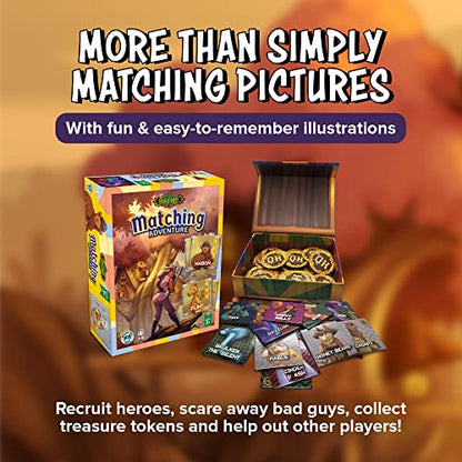 Matching Adventure Memory Game, Matching Games for 3 Year Olds and Up, Fantasy-Inspired Strategy and Concentration Game