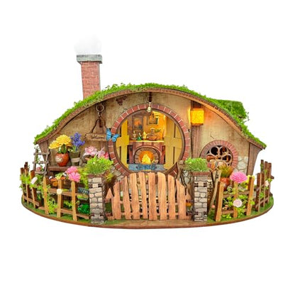 Miniature House Kit - Forest-Themed DIY Dollhouse Kit | Blind Box Design, Stress-Relief Craft, 3D Wooden Puzzles for Adults - The Magic Ring House (SQ-59) - color: The Magic Ring House