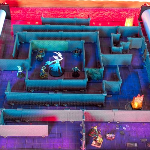 Dirt Cheap Dungeons - 긴 벽 확장 | 모듈식 및 맞춤형 | 우수한 내구성을 위한 사출 성형 | D&D, Daggerheart 및 테이블 탑 게임용 TTRPG 액세서리