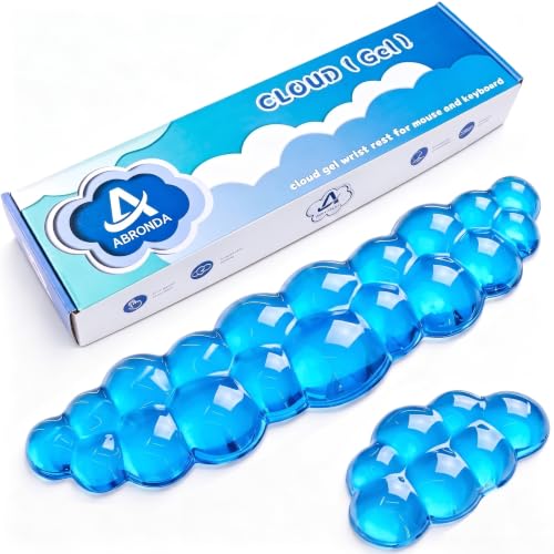 Gel Cloud Keyboard & Mouse Wrist Rest Set - Cloud Keyboard Wrist Rest Pad & Mouse Support for Office Gaming Pad Computer Laptop Ergonomic Comfortable Pain Relief- Cloud Pad Set - color: Pad Set - Sky Blue