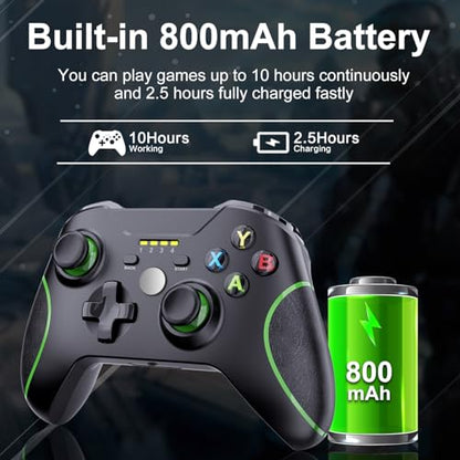 ADHJIE Xbox One Controller,2.4GHz Wireless Xbox Controller | with 3.5mm Headphone Audio Jack Xbox Controller for Xbox One X/S Xbox Series X/S,Black