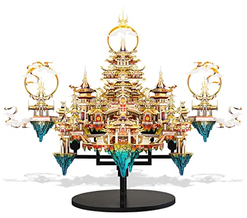 Piececool 3D Metal Asian Puzzles Model Kits- LINGXIAO Palace Metal Building Kits for Adults, Brain Teaser Puzzle DIY Handcraft Best Gifts for Man Woman Family - color: Lingxiao Palace