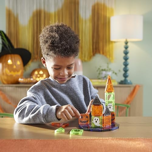 MAGNA-TILES microMAGS 24-Piece Spooky Travel Set, The Original Magnetic Building Brand - style: Spooky