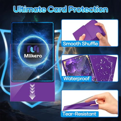 500 Count Card Sleeves, Matte Magic Card Sleeves, Smooth Shuffle & Tear Resistant, Fit for MTG, TCG, CCG (Purple) - color: Purple, size: 500 Pack