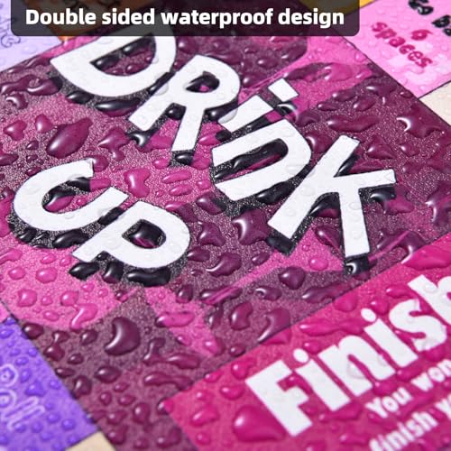 Drinking Games,Leather Mat Drinking Board Game for Adults,Interactive Girls Night Drinking Games,Bachelorette Party Games,Age 21+,2-8 Players - color: Purple