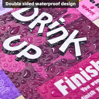 Drinking Games,Leather Mat Drinking Board Game for Adults,Interactive Girls Night Drinking Games,Bachelorette Party Games,Age 21+,2-8 Players - color: Purple