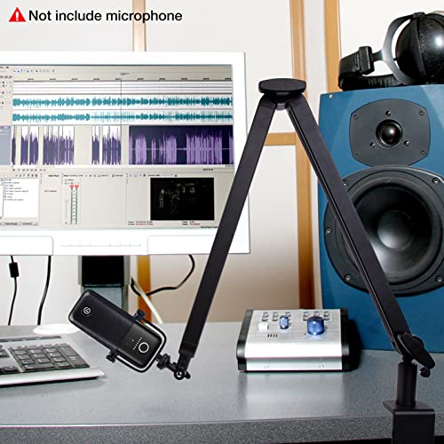 Blue Yeti Boom Arm with Extension Tube - Mic Boom Arm Compatible with Blue Yeti, Adjustable Boom Height Microphone Stand for HyperX QuadCast, Shure MV7, Rode, and Most Gaming Mic By SUNMON - color: Blue Yeti Boom Arm