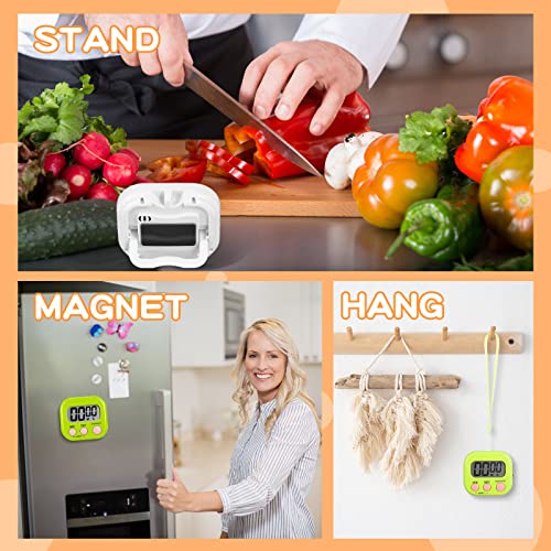 Flutesan 16 Pack Digital Classroom Timers with Lanyards - Color-Coded Countdown Timers for Teachers, Students, Kitchen Use, Back to School, Loud Alarm, Easy Operation(White, Blue, Pink, Green) - color: White, Blue, Pink, Green