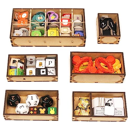 TowerRex Organizer for Root Board Game and Underworld, Riverfolk, Marauder, Clockwork Expansions, Storage Insert, Accessories Upgrade