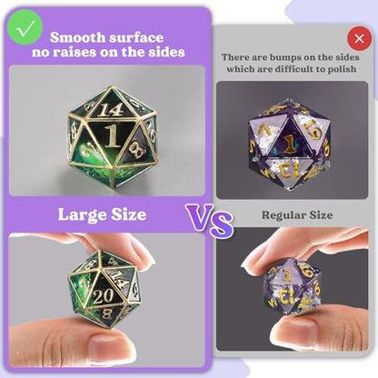 LET'S RESIN Upgraded Large DND Silicone Molds for Resin with 7 Cavities | Polyhedral Stereoscopic Game Epoxy Resin Molds for DIY Dice Making, Table Board Game