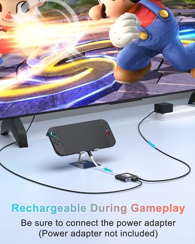 Switch 2 Dock for Nintendo Switch 2 & OLED, Docking Station for TV, Portable Travel Dock, USB C to HDMI Adapter for Steam Deck/MacBook/Laptop, Black