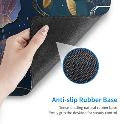 Gaming Mouse Pad Desk Pad,Extended Big Mouse Pad,31.5x11.8 Inch Long Computer Keyboard Mouse Mat Mousepad with 3mm Non-Slip Base and Stitched Edge for Gaming and Office… (koi) - color: Koi
