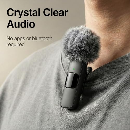 Mini Mic Pro (Latest Model – #1 Microphone for iPhone & Android, Wireless Mini Microphone, Clear Voice, Noise Cancelling, Lavalier Mic for TikTok, YouTube & Interviews - style: All iPhones & Androids (USB-C + Lightning)