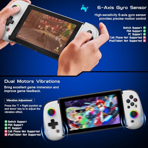 Joso Mobile Gaming Controller for iPhone/iPad/Tablet, Android Wireless Controller with Hall Effects Joysticks, Support PC/Switch, Play Cloud Games/PS Remote Play/COD/Genshin Impact & More - White - color: White