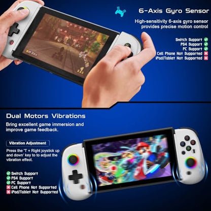 Joso Mobile Gaming Controller for iPhone/iPad/Tablet, Android Wireless Controller with Hall Effects Joysticks, Support PC/Switch, Play Cloud Games/PS Remote Play/COD/Genshin Impact & More - White - color: White