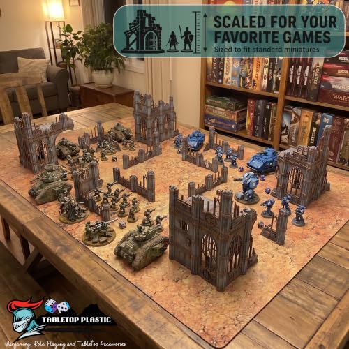 Gothic Sector Terrain Set: 28mm Scale Buildings & Scatter Terrain for 2000-Point Competitive 40k Games (Small Church) - style: Small Church