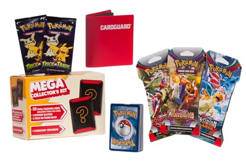 Pokémon Mega Collector's Kit: 100 Total Pokémon Cards | 5 Packs + 50 Cards (Includes 1 Holo-Foil Card) + Mini-Binder - style: 5 Boosters + 50 Cards