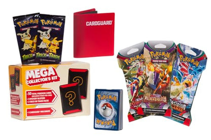 Pokémon Mega Collector's Kit: 100 Total Pokémon Cards | 5 Packs + 50 Cards (Includes 1 Holo-Foil Card) + Mini-Binder - style: 5 Boosters + 50 Cards