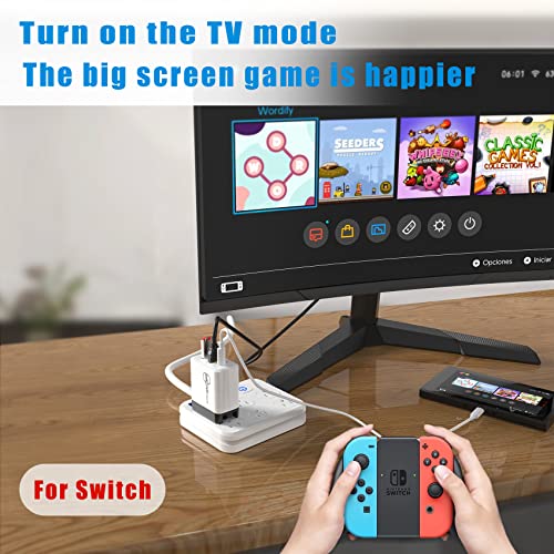Switch Dock for Nintendo Switch, Portable TV Dock Station only for nintendoswitch,steam Deck USB C Hub Charger Laptop Docking with USB A /4K60 HDMI/PD (not for Nintendo Switch 2)