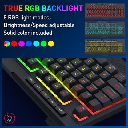 Redragon S151 Combo, K525 Wireless Gaming Keyboard + M616 10000 DPI Mouse | 4 On-the-Fly Combos, No Software Needed, 0-Delay Tri-Mode, 6-Button Precision Control, Shared Dongle, On-Board CPI Mice - color: S151 BK PRO