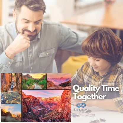 Zion National Park Puzzle 1000 Piece Jigsaw for Adults | Featuring Mount Zion Canyon & more, USA national park puzzle for national park lovers - style: Zion Puzzle 1000pc